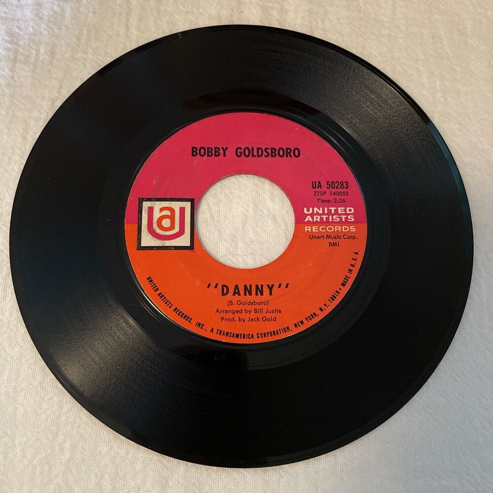 Bobby Goldsboro Honey/Danny 45RPM United Artists Records 1968